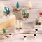 12 Set Clear Plastic Snow Globes Kit with Christmas Tree, Snow Flakes, Snowman for DIY Snow Globes Home Decoration Crafts